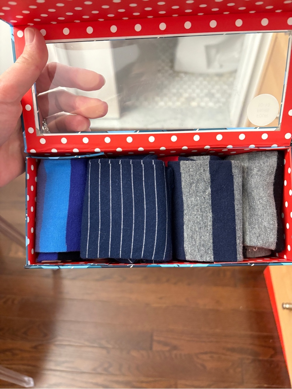 Men's 4-Pack NIB Happy Socks - Gray & Blue